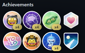 Github Achievements look on gh profile